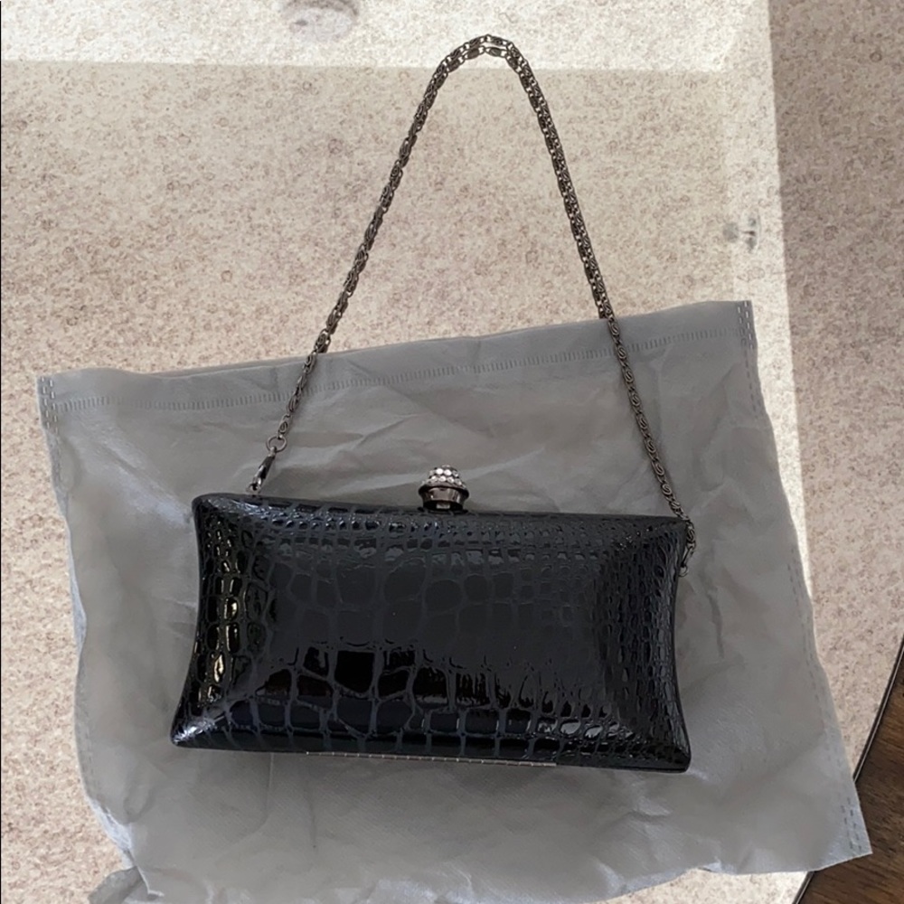 Croco Embossed Evening Bag